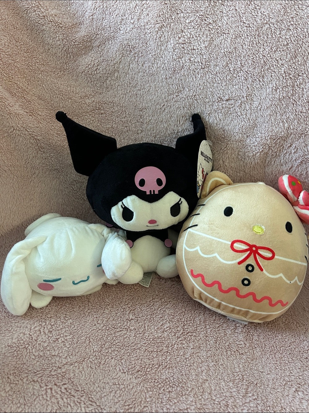 Sanrio Plush Trio - Black, White, Cream Plush Characters